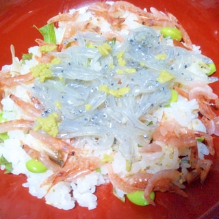生しらす&生桜海老の夏野菜丼